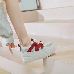 Mocasines con plataforma de 8 cm y cordones de moda para primavera/verano