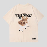 Camiseta Harajuku "Siéntete bien" para hombre