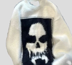 Bequeme Pullover für den Winter mit Totenkopf-Motiv für Herren
