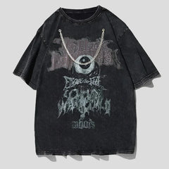 Evil Eye Shirt für Männer - Dunkles Streetwear Hip Hop T-Shirt