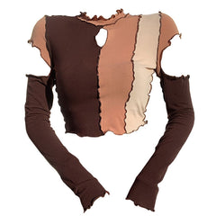 Shady Behavior Oberteil mit Farbblockdesign