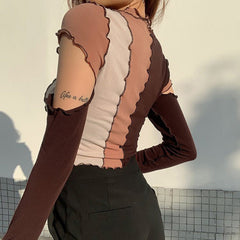 Shady Behavior Oberteil mit Farbblockdesign