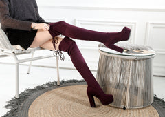 Botas altas de ante sintético