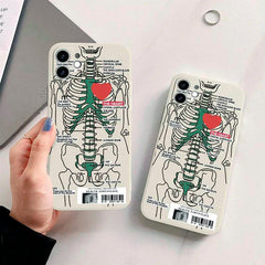 Skeleton Heart Case For IPhone