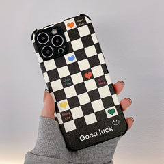 Smiley Houndstooth Case For IPhone