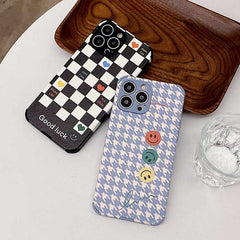 Smiley Houndstooth Case For IPhone