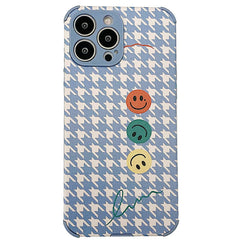 Smiley Houndstooth Case For IPhone