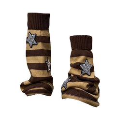 Calentadores de piernas con rayas de estrellas