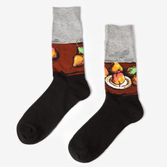 Stilllebenteller und Obstsocken