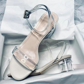 Transparent Ankle Strap Sandals