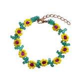 Collar de cuentas de girasol