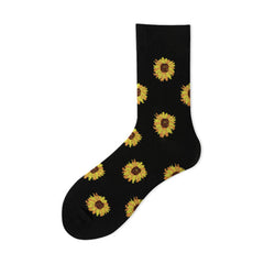Socken mit Sonnenblumen-Print