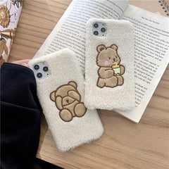 Funda para iPhone con osito de peluche