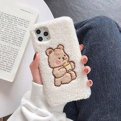 Funda para iPhone con osito de peluche