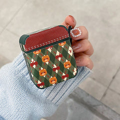 Airpods-Hülle mit Teddy-Schleife in Rot