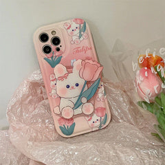 Tulips Bunny Case For IPhone