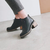 Casual Soft PU Leather Ankle Boots