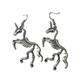 Unicorn Skeleton Earrings