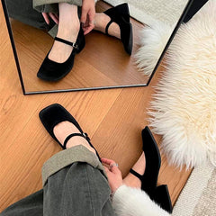 Mary Janes de terciopelo
