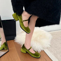 Mary Janes de terciopelo