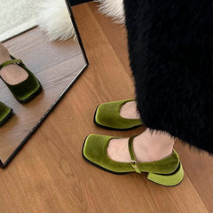 Mary Janes de terciopelo
