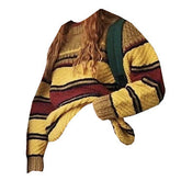 Übergroßer Pullover mit Vintage-Streifen