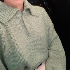 Warm Wishes – Pullover mit Knopfleiste am Kragen