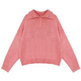 Warm Wishes – Pullover mit Knopfleiste am Kragen