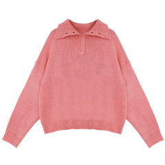 Warm Wishes – Pullover mit Knopfleiste am Kragen