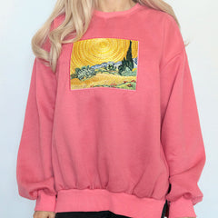 Weizenfeld-Zypressen Sweatshirt