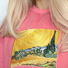 Weizenfeld-Zypressen Sweatshirt