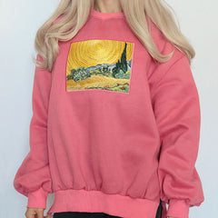 Weizenfeld-Zypressen Sweatshirt