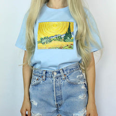 Campo de trigo con cipreses Tee