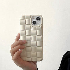 Weiß karierte iPhone-Hülle