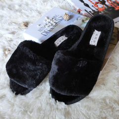 Pantuflas casuales de felpa para el hogar