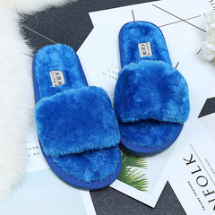 Pantuflas casuales de felpa para el hogar