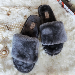 Pantuflas casuales de felpa para el hogar