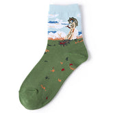 Frau mit Sonnenschirm Monet Socken
