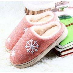 Pantuflas de piel sintética cálidas para el hogar