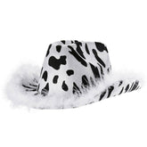 Y2K Ästhetische Mütze mit Kuh-Print