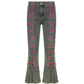 Y2K Lace Up Jeans