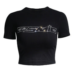 Y2K Strass Kosmisches Crop Top