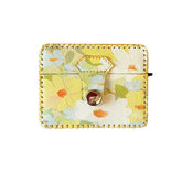 Gelbe Airpods-Hülle mit Blumenmuster