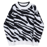 Strickpullover mit Zebra-Print