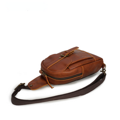 Vintage Trainings-Brusttasche aus Rindsleder