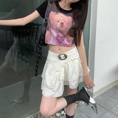 Ästhetischer Minirock in Weiß