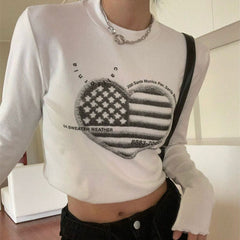 Langärmliges Oberteil für amerikanische Mädchen