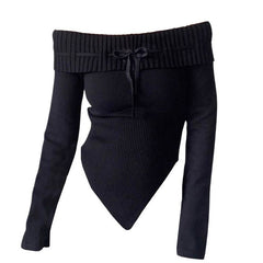Y2K Off-Shoulder Stricktop
