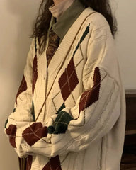 Neuer Argyle-Cardigan für Studenten