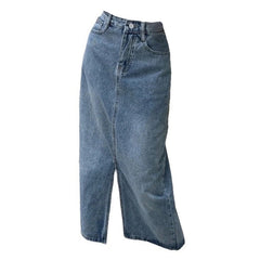 Geschlitzter Jeansrock „Basic Things“